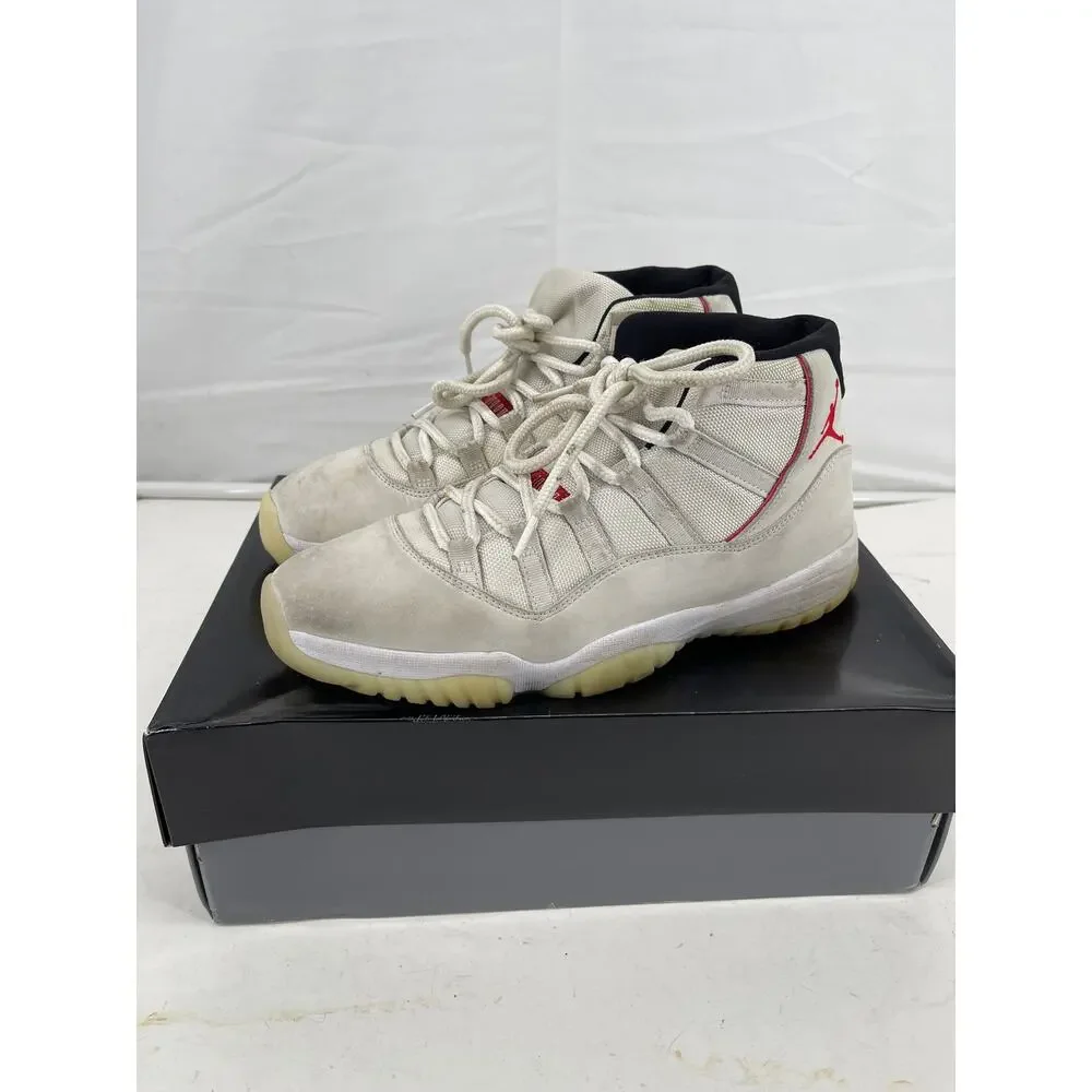 378037-016 Air Jordan 11 Retro “Platinum Tint/University Red” Men’s Size 10.5